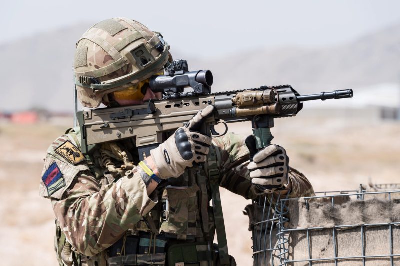 Pictured is a Corporal from the Household Cavalry taking aim with his SA-80 A3 whilst deployed on Op TORAL.
Operation TORAL is the codename for the United Kingdom’s contribution to the NATO mission called, RESOLUTE SUPPORT, a multi-national coalition helping Afghanistan to take control of its own security and establish its place in the international community.
The role of the troops is vastly different to a few years ago during Operation HERRICK in the southern province of Helmand when UK forces went head to head fighting the Taliban.